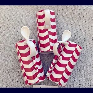 𝅺STARBUCKS Chevron 8 oz Cups with  Spoons